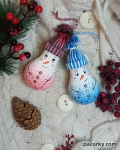 Новорічний комплект сніговики, новорічний декор